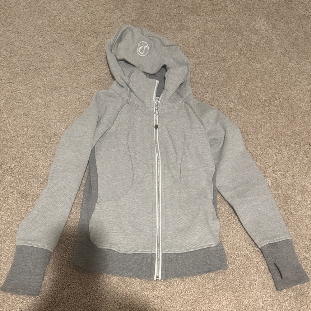 Lululemon Athletica Light Gray Zip-Up Jacket